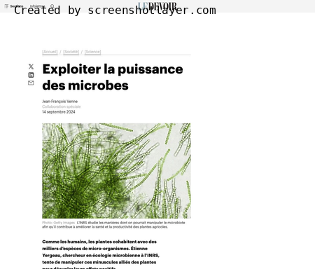 Exploiter la puissance des microbes