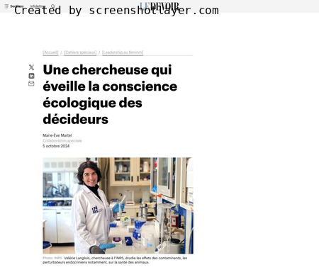 Une chercheuse qui éveille la conscience écologique des décideurs