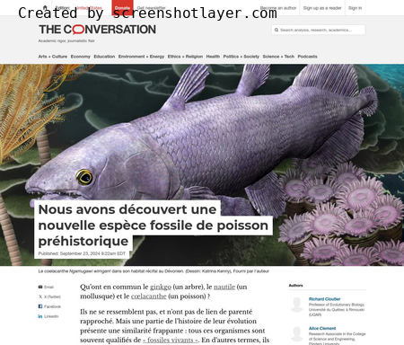 Nous avons découvert une nouvelle espèce fossile de poisson préhistorique