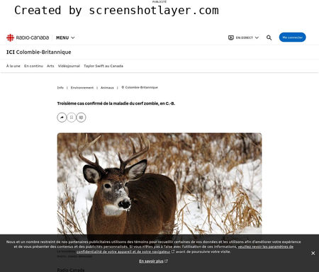 Troisième cas confirmé de la maladie du cerf zombie, en C.-B.
